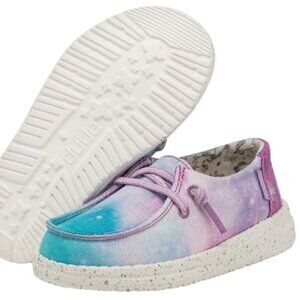 Hey Dude Kids Pastel Tie-Dye Slip-On Sneakers in Blue Purple Pink